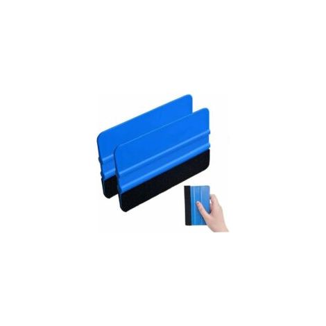 Set di 2 spatole in plastica per adesivi, pellicole viniliche flessibili, strumenti per la tintura, raschietti in feltro morbido (2 pezzi) - Crezuo