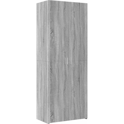 Aparador cómoda armario mueble de almacenaje organizador cocina salón roble Sonoma alto 70 x 42,5 x 185 cm madera de ingeniería gris 020035629 (1/5)