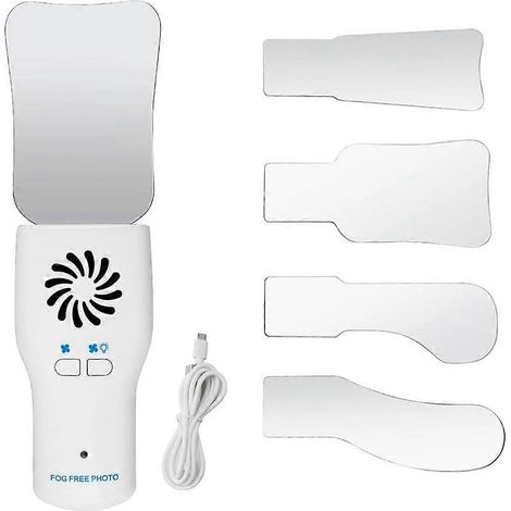 Ensemble de miroirs dentaires anti-buée, miroir intra-oral en acier inoxydable avec éclairage LED et réflecteurs orthodontiques (1/5)