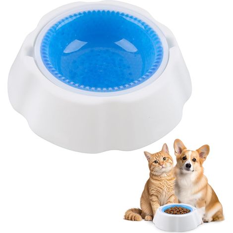 Gamelle Refroidissante Animal, Bol Frais pour Chat, Bol Glacé Chien, GamelleCongelable Chien, Bol d’Eau Rafraîchissant, GamelleRafraîchissante pour Chien Été, Gamelle Eau Fraîche Chat