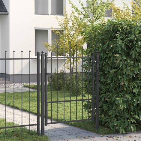 vidaXL Cancello per recinzione HORST 100 x 125 cm Metallo Nero