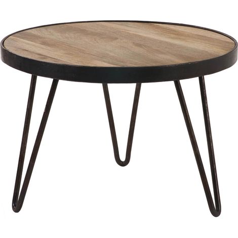 Couchtisch rund Industrie-Design 50 x 35 cm ATELIER