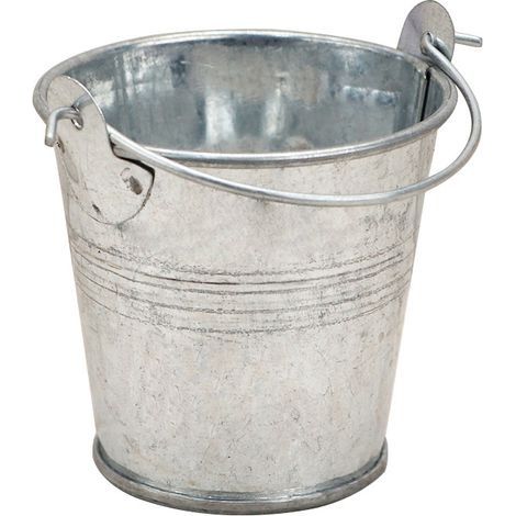 Petit Seau en Métal avec Anse 4 Cm De Hauteur 5Cm Pour contenir des cendres , des granulés ou du compost (1/5)