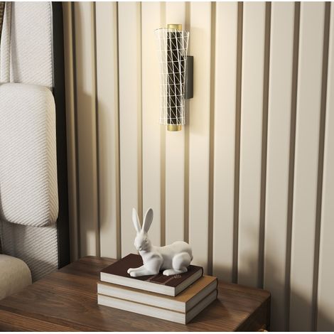 Lámpara de pared LED 2 unidades, regulable, 3000K/4000K/6500K, metal y acrílico, negra (1/5)