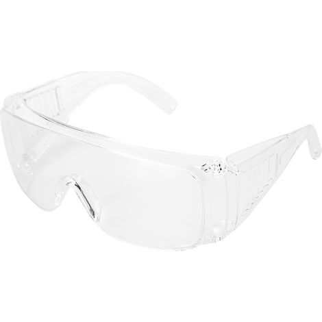 Lunettes de sécurité industrielles transparentes, anti-éclaboussures et antichocs, verres polis pour laboratoire et protection au travail. (1/5)