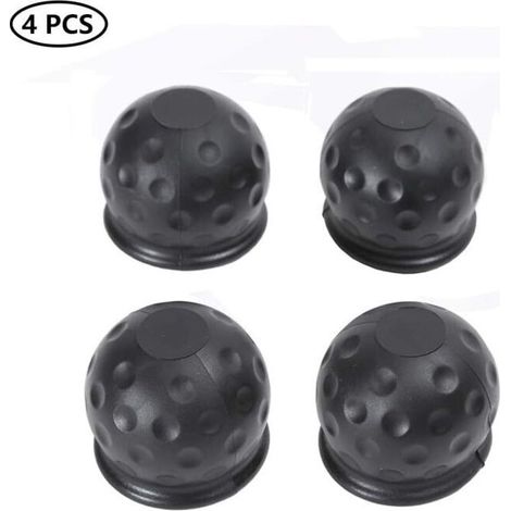 4 X 50 mm Cache Boule Attelage, Barre De Remorquage Boule Attelage Caoutchouc Noir, Capuchon De Protection De Boule D'attache Remorque, Protège Boule D'attelage Capuchon Protection(Caoutchouc) (1/4)