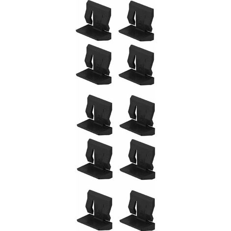 – Lot de 10 taquets étagère noir – Support en plastique pour montage dans trous de 5mm – Fixation discrète pour étagères verre (1/2)
