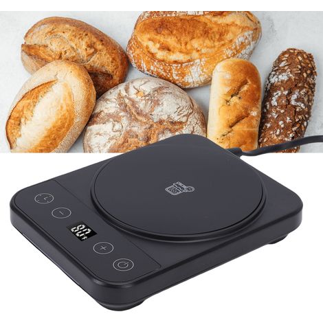 Tapis chauffant pour levain avec minuterie 12 h, température réglable, pour la fermentation et la cuisson du levain en cuisine, noir, prise européenne 220-240 V (1/4)