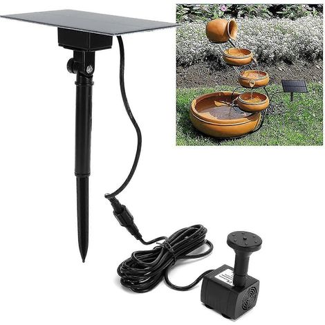 Fontaine d'extérieur, magnifique et durable, idéale pour l'abreuvement des oiseaux et la décoration de jardin. Équipée de 4 buses, elle est parfaite pour décorer votre jardin. (1/3)