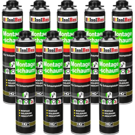 Bauschaum Pistolenschaum Montageschaum PU Schaum 9 x 750 ml Fensterschaum (1/5)