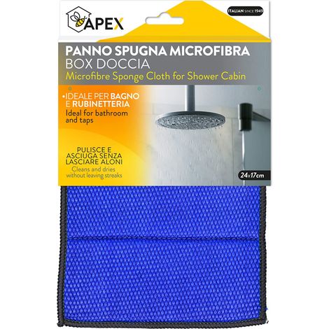 Panno Spugna Microfibra Box Doccia Apex 24 x 17 cm 12 Pezzi (1/4)