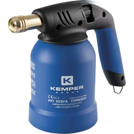 Kemper – Lampe à souder gaz avec molette de réglage – Allumage à une main – Compatible cartouches gaz standard – Pour soudage et brasage