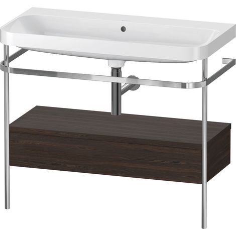 Duravit Happy D.2 Plus c-shaped Set mit Metallkonsole und
