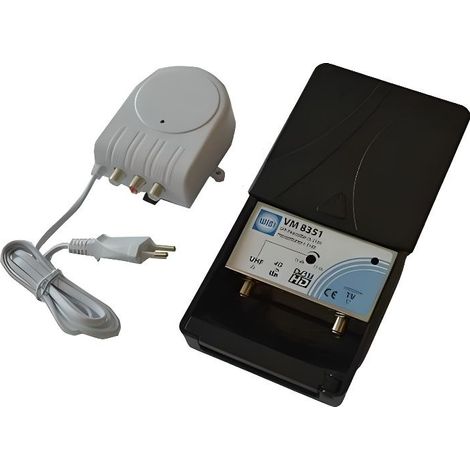 Kit Amplificateur de Mât LTE WISI VM 8351 - 1 Entrée UHF Gain 35 dB 2 Sorties TV