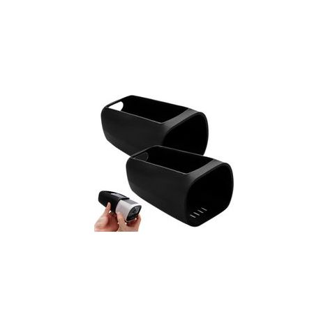Lot de 2 coques en silicone résistant aux intempéries pour Eufy Security S330 EufyCam 3 - Noir - En silicone - Pour caméra de sécurité Eufy Cam 3 - Étanche et anti-UV (1/5)