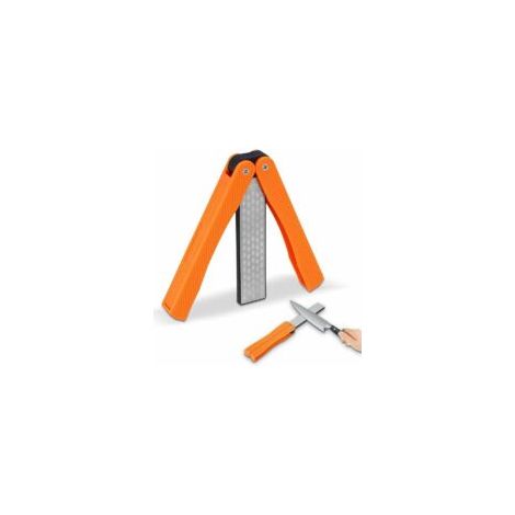 Messerschärfer, faltbarer Diamant-Schärfstein (Körnung 400/600), doppelseitiger Diamant-Schärfstein für Küche, Garten, Camping und Outdoor-Aktivitäten - Crezuo