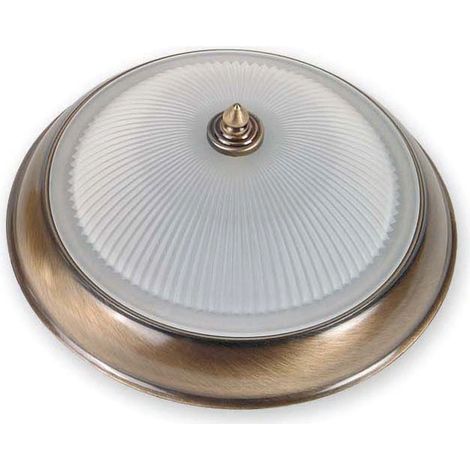 Deckenlampe rund Messing Glas Jugendstil Wohnzimmer Flur ELENI