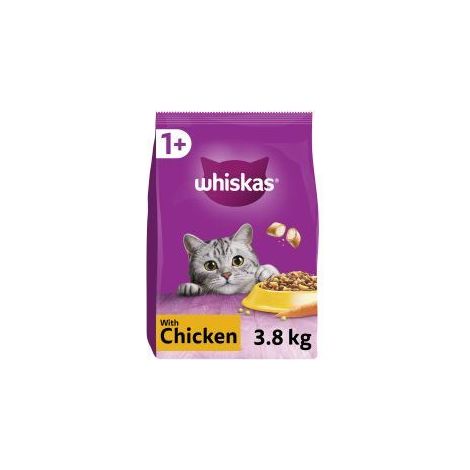 Whiskas 1+ Chicken Adult Dry Cat Food - 3.8kg - 811941