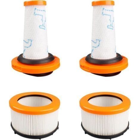 Filtre pour Rowenta X-FORCE FLEX 9.60, Filtres pour Rowenta X-FORCE FLEX 9.60 et X-NANO ESSENTIAL RH20xx, 2 Pré-Filtres + 2 Filtres Moteur, Filtres HEPA lavables pour ZR009010, ZR009012 (1/4)