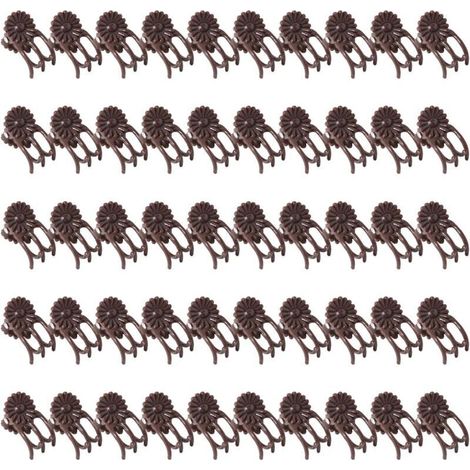 50 Clips De Plante En Plastique, Plantes De Support De Rotin, Clips De Fixation De La Croissance Des Fleurs, Fournitures De Jardin De Jardin (1/5)