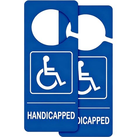 Porte-panneau stationnement handicapé 1 Paire Résistant Aux Intempéries  Porte-Carte Stationnement Handicapé pour Hôpital Centre Commercial Supermarch (1/5)