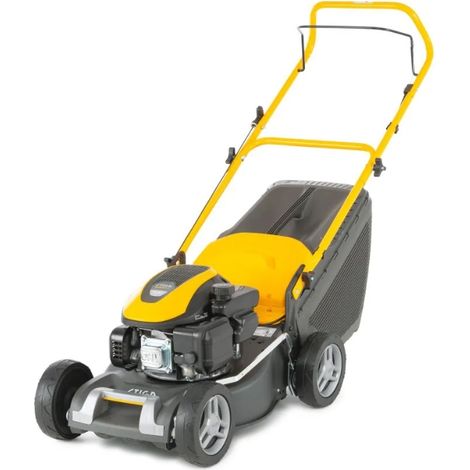 STIGA Collector 43 - Cortacésped de explosión 123 cm³ 1,9 kW, Ancho de Corte 41 cm, Carcasa de Acero, Avance por Empuje, Ajuste centralizado de la Altura de Corte, Bolsa Recogida de 60 litros (1/4)