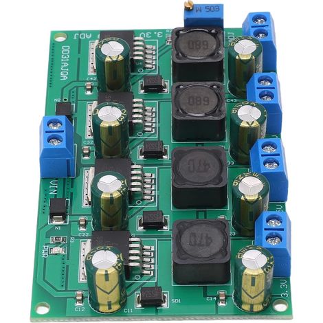 Convertisseur Multicanal 3A 4 Canaux, Carte d'alimentation de Sortie 3V 5V 12V, Module Régulateur de Tension Abaisseur (1/5)