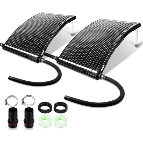 SWANEW 2X Riscaldatore solare per piscina - Riscaldatore solare per piscina a collettore solare - 110x65 cm - Connessione Ø32-40mm - Riscaldatore solare per piscina - Riscaldatore per piscina - Pannel