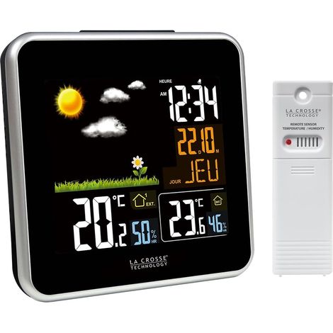 WS6821 Station Météo avec écran LCD coloré - Noir