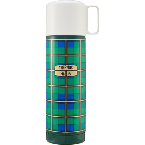 THERMOS REVIVAL BEVERAGE BOTTLE 0,50 l, retro verde, thermos in acciaio inox, thermos rosso con bicchiere, 18 h caldo/24 h freddo, lavabile in lavastoviglie, assolutamente ermetico, senza BPA (1/5)