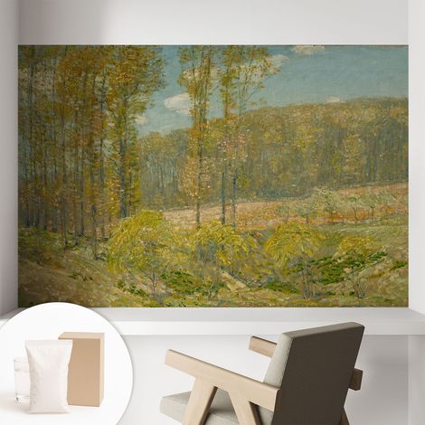 Papier peint intissé décoratif pour salon chambre et cuisine Facile à poser avec colle Paysage forestier 104x70 cm (1/5)