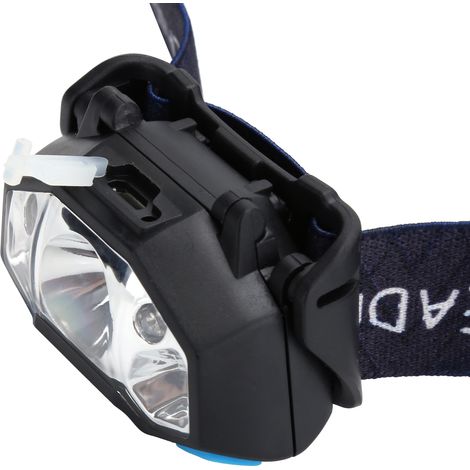Lampe frontale LED puissante avec capteur, rechargeable et étanche pour l'extérieur. (1/5)
