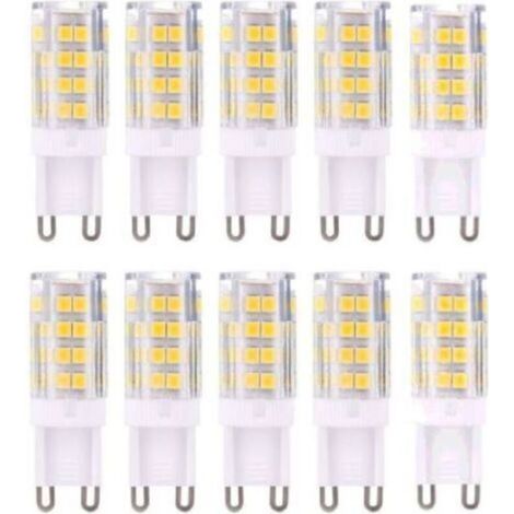 G9 LED-Lampen, warmweiß 3000 K, 5 W. Entspricht einer 40-W-Halogenlampe und 420 Lumen, nicht dimmbar, 10er-Packung. (1/4)