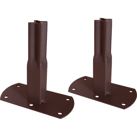 Pack 2 pieds tube car25 à visser fer vieilli 13x6x12 cm (1/2)