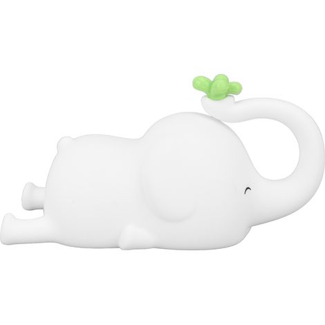 Veilleuse éléphant en silicone pour chambre d'enfant, 3 niveaux de luminosité, minuterie USB, idéale pour la maison, l'hôtel ou le bureau. (1/5)