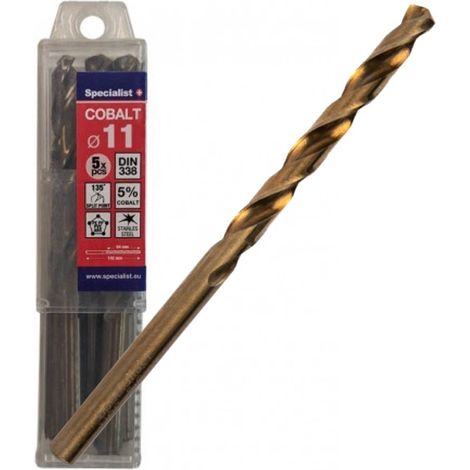 Foret en métal Specialist Cobalt 11x142 mm 5 unités