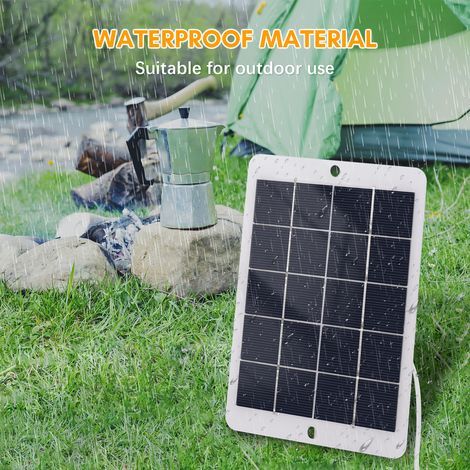 Tragbares 3W 5V Solarladegerät, wasserdichtes Panel für Camping mit Micro-USB-Anschluss, lädt Mobiltelefone, Mini-Ventilatoren, LED-Lampen, Heimmonitore, Kameras (1/5)