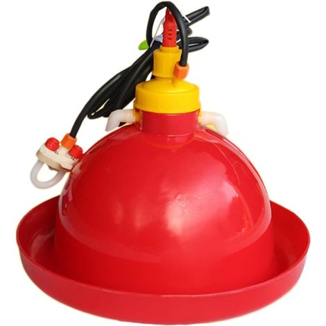 Abreuvoir Automatique pour Poulets et Oiseaux en PVC Rouge, Distributeur d'eau Facile à Utiliser, pour Élevages Avicoles Commerciaux et Domestiques (1/5)