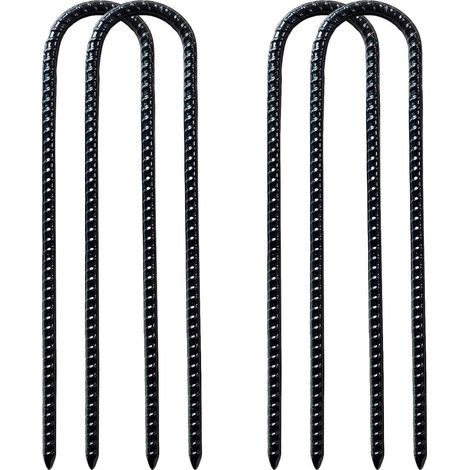 U-förmige Bodenanker 4 Stück 30 cm aus verzinktem Stahl – Trampolinheringe – Gartenanker (1/5)