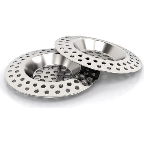 Tamis d'évacuation en acier inoxydable - Tamis de lavabo de haute qualité - Tamis flexible pour cheveux douche - Tamis d'évier ou de douche - Premium Sink Strainer - Tamis d'évacuation (2 pièces) (1/5)
