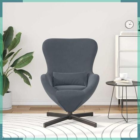 42002757 Fauteuil uf Gris foncé 63 x 73 x 90 cm Velours (1/5)