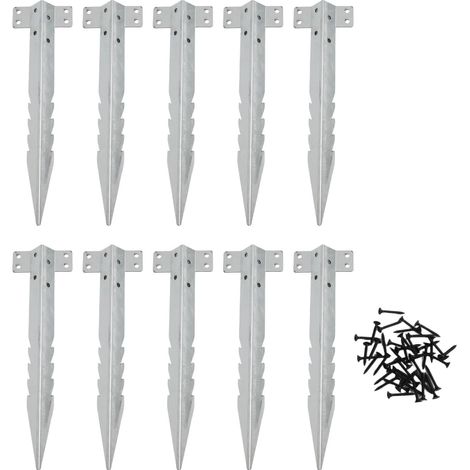 Supports de lit en métal 10/20, bandes surélevées, argent (10 unités) (1/5)