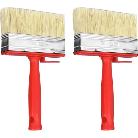 Lot de 2 pinceaux pour Peinture de clôture, Outils de rénovation, Outils de Peinture Murale, pinceaux Amovibles, Brosse pour clôture de 120 mm (1/5)