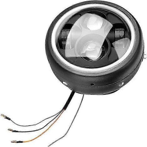 Modifizierter LED-Motorradscheinwerfer GN125, 5,75 Zoll, Retro-Scheinwerfer, schwarz, SZRH AF