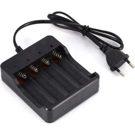 Chargeur de Batteries 4 emplacements pour piles lithium-ion 18650 – Fonction anti-retour, prise UE, qualité supérieure (1/5)