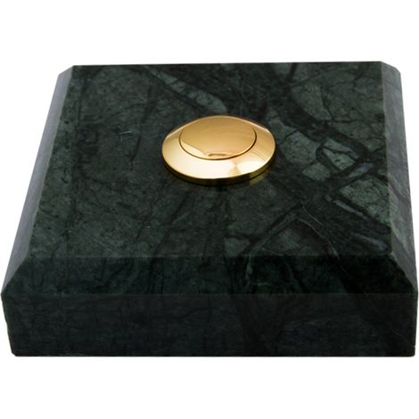Sonnette Elvas filaire marbre vert bouton laiton