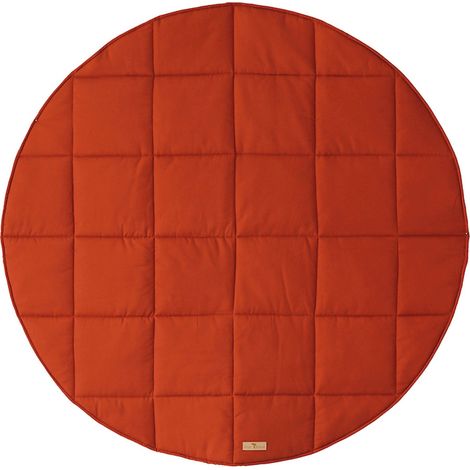 Tapis de sol rond molletonné bébé enfant autumn vibes - Rouge (1/5)