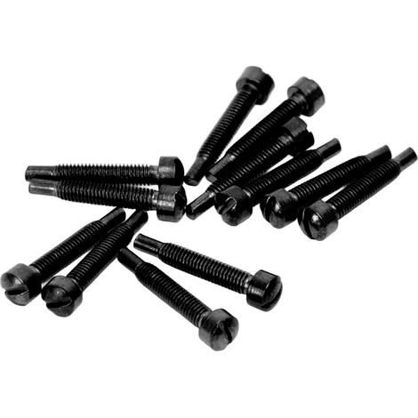 12 Stück Gitarrenhals-Befestigungsschrauben Humbucker-Tonabnehmer-Zubehör Bassteile Hardware Schwarz (1/5)