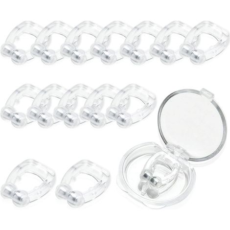 15 magnetische Anti-Schnarch-Nasenclips, Anti-Schnarch-Nasenclips, Anti-Schnarch-Gerät, magnetisch, gegen Schnarchen, verbessert die Atmung für einen angenehmeren Schlaf (15 Stück)