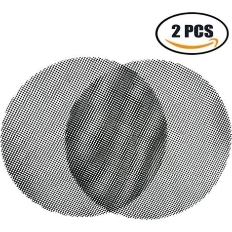 Tapis de Grille pour Barbecue Rond Tapis de Cuisson Réutilisable et Découpable Grille Anti-adhésif pour Yaourtières Barbecue - 2pc (1/4)